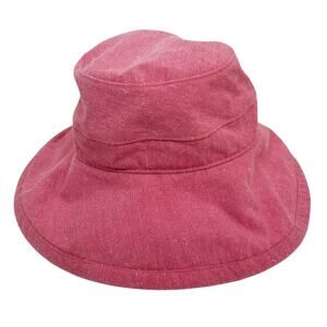 Wallaroo Hat Company Women's Red Cotton Bucket Sun Hat One Size Adjustable